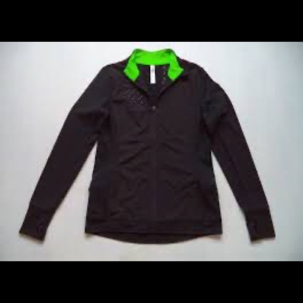 Kyodan black laser cut zip up track jacket